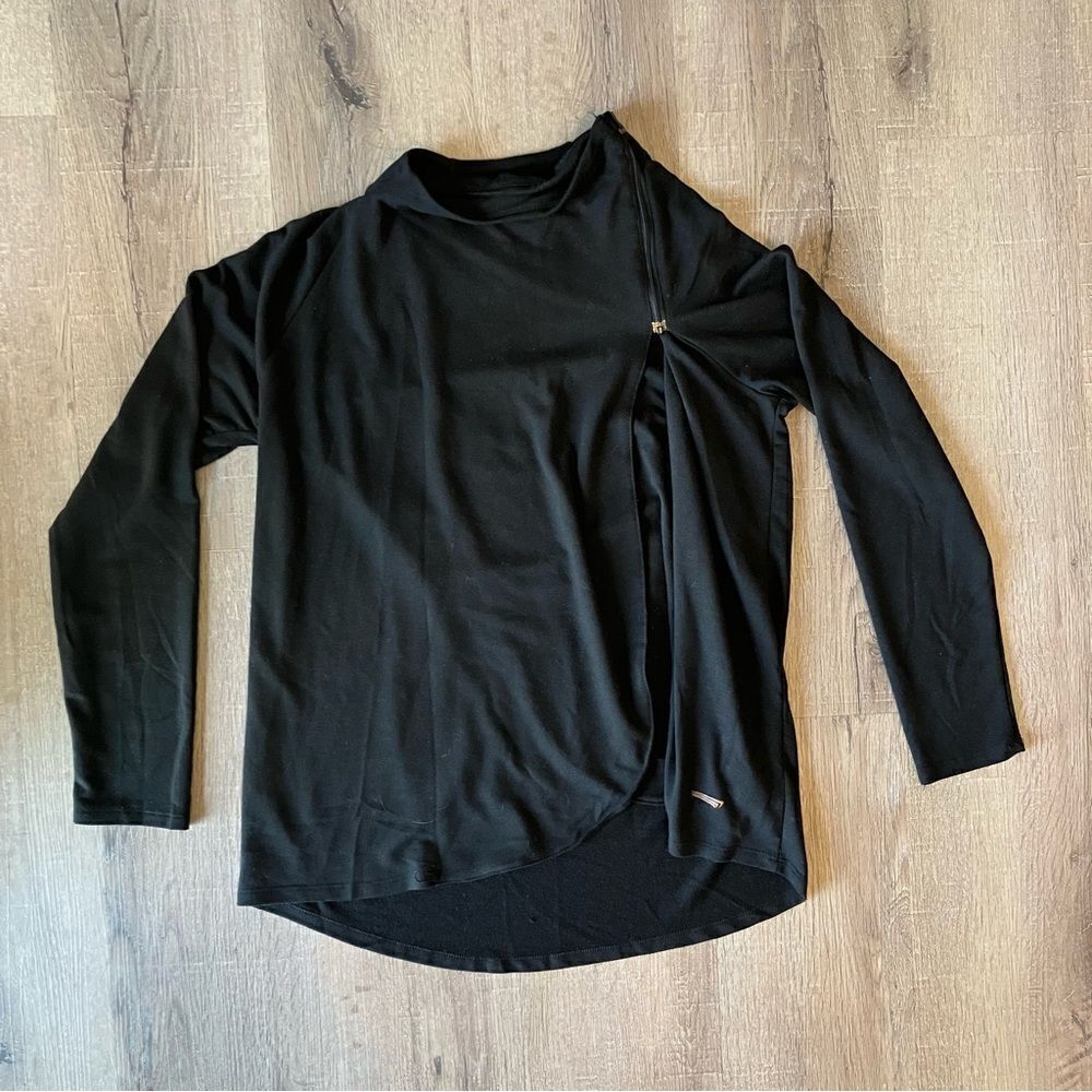 Copper Sweatshirt Long Sleeve Tulip Hem Zipper M EUC
